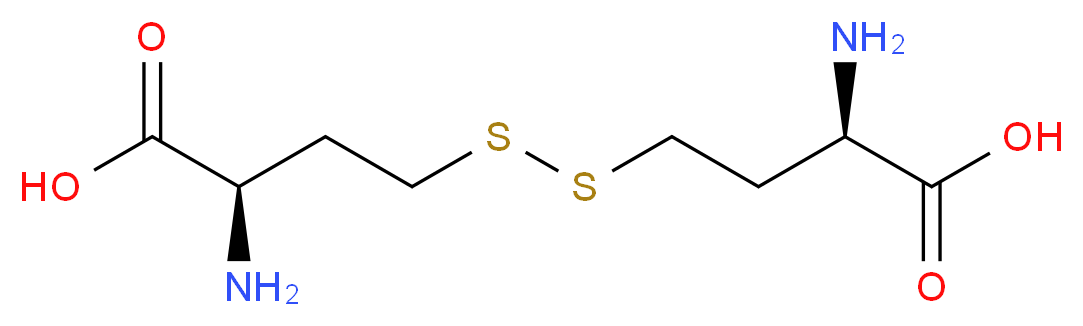 (2R)-2-amino-4-{[(3R)-3-amino-3-carboxypropyl]disulfanyl}butanoic acid_分子结构_CAS_6027-15-2