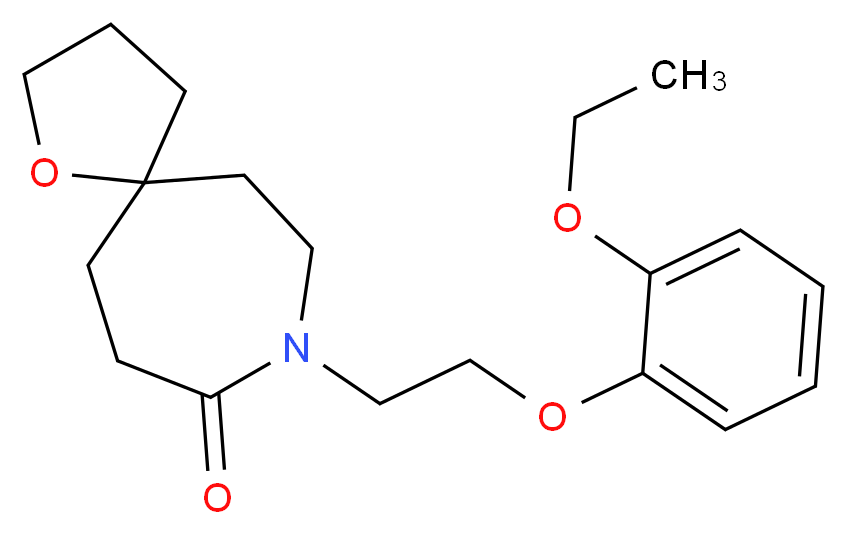 8-[2-(2-ethoxyphenoxy)ethyl]-1-oxa-8-azaspiro[4.6]undecan-9-one_分子结构_CAS_)