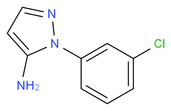 1-(3-chlorophenyl)-1H-pyrazol-5-amine_分子结构_CAS_)