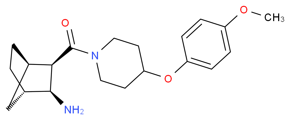 ((1S*,2S*,3R*,4R*)-3-{[4-(4-methoxyphenoxy)-1-piperidinyl]carbonyl}bicyclo[2.2.1]hept-2-yl)amine_分子结构_CAS_)
