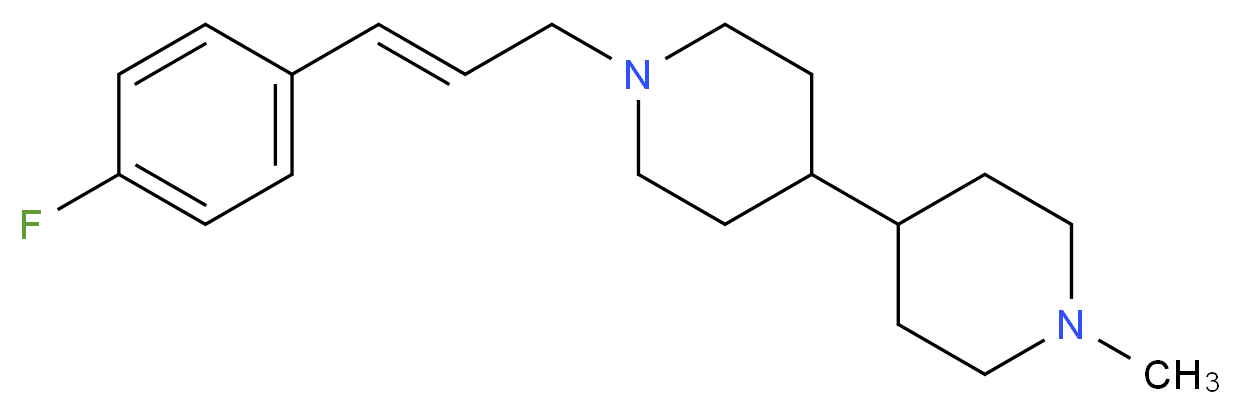 1-[(2E)-3-(4-fluorophenyl)-2-propen-1-yl]-1'-methyl-4,4'-bipiperidine_分子结构_CAS_)