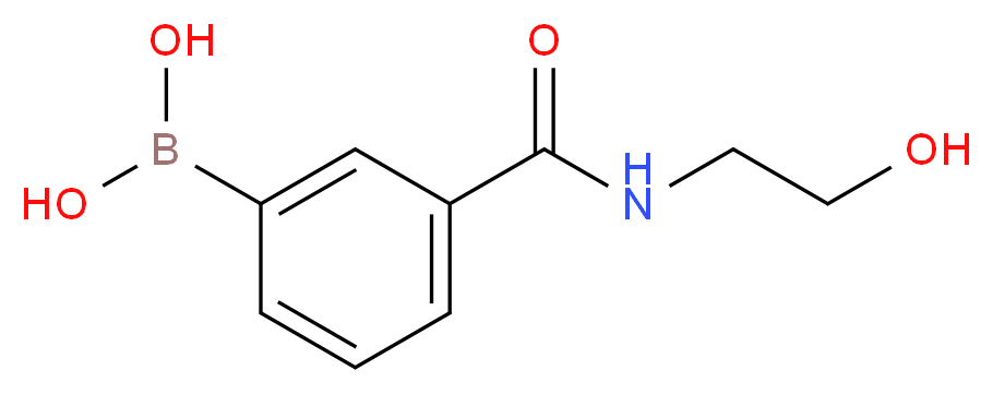 (3-((2-Hydroxyethyl)carbamoyl)phenyl)boronic acid_分子结构_CAS_955422-14-7)