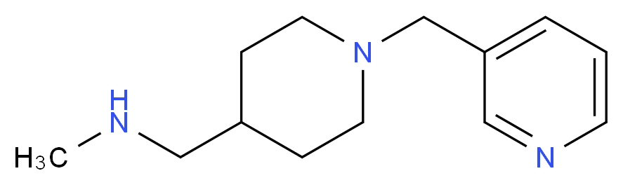 methyl({[1-(pyridin-3-ylmethyl)piperidin-4-yl]methyl})amine_分子结构_CAS_937796-17-3