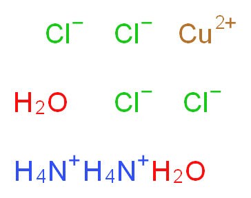 copper(2+) ion diammonium dihydrate tetrachloride_分子结构_CAS_10060-13-6