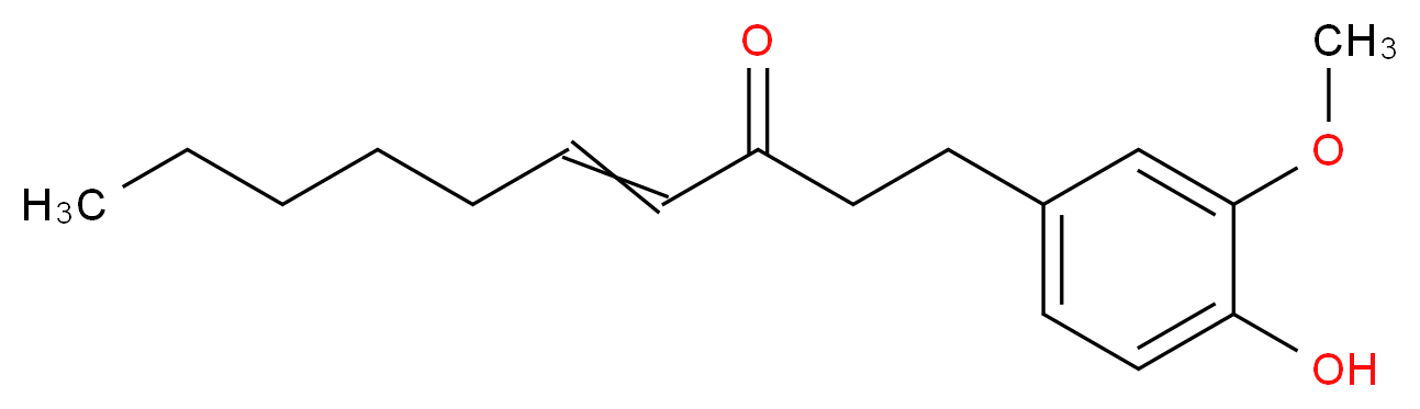 1-(4-hydroxy-3-methoxyphenyl)dec-4-en-3-one_分子结构_CAS_555-66-8