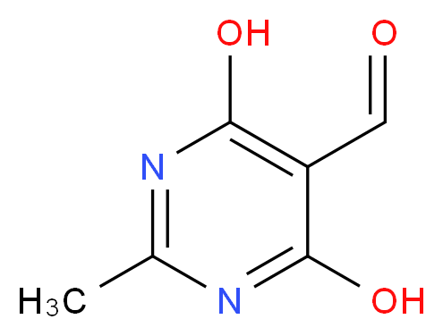 4,6-Dihydroxy-2-methyl-pyrimidine-5-carbaldehyde_分子结构_CAS_14160-85-1)