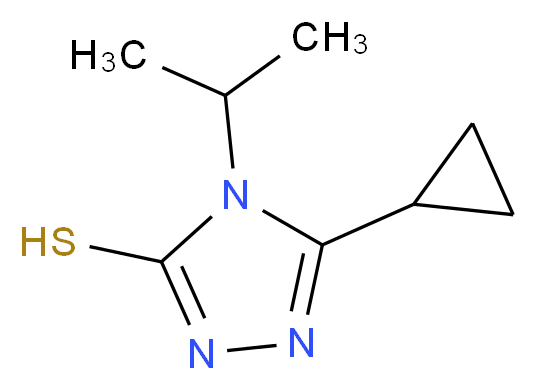 5-Cyclopropyl-4-isopropyl-4H-1,2,4-triazole-3-thiol_分子结构_CAS_667437-60-7)