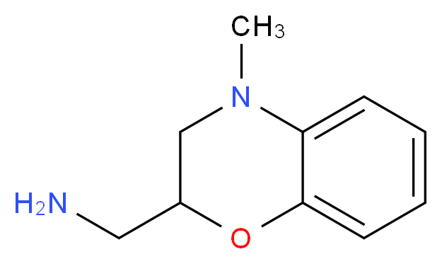 2-(Aminomethyl)-3,4-dihydro-4-methyl-2H-1,4-benzoxazine_分子结构_CAS_282520-55-2)