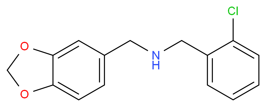 (1,3-benzodioxol-5-ylmethyl)(2-chlorobenzyl)amine_分子结构_CAS_444908-92-3)