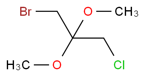 1-bromo-3-chloro-2,2-dimethoxypropane_分子结构_CAS_22089-54-9