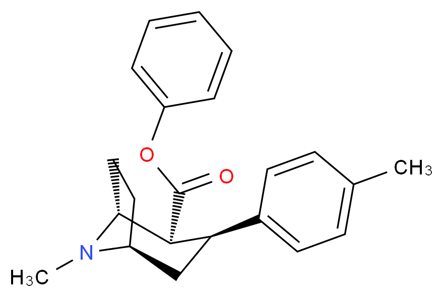 phenyl (1R,2S,3S,5S)-8-methyl-3-(4-methylphenyl)-8-azabicyclo[3.2.1]octane-2-carboxylate_分子结构_CAS_146145-20-2