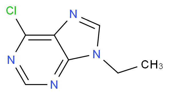 6-chloro-9-ethyl-9H-purine_分子结构_CAS_5462-86-2