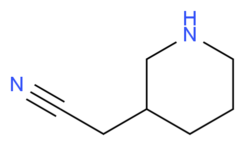 2-(piperidin-3-yl)acetonitrile_分子结构_CAS_5562-22-1