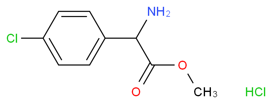 Methyl 2-amino-2-(4-chlorophenyl)acetate hydrochloride_分子结构_CAS_42718-19-4)