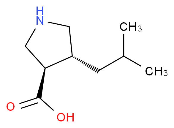 (3R,4R)-4-isobutylpyrrolidine-3-carboxylic acid_分子结构_CAS_261896-39-3)