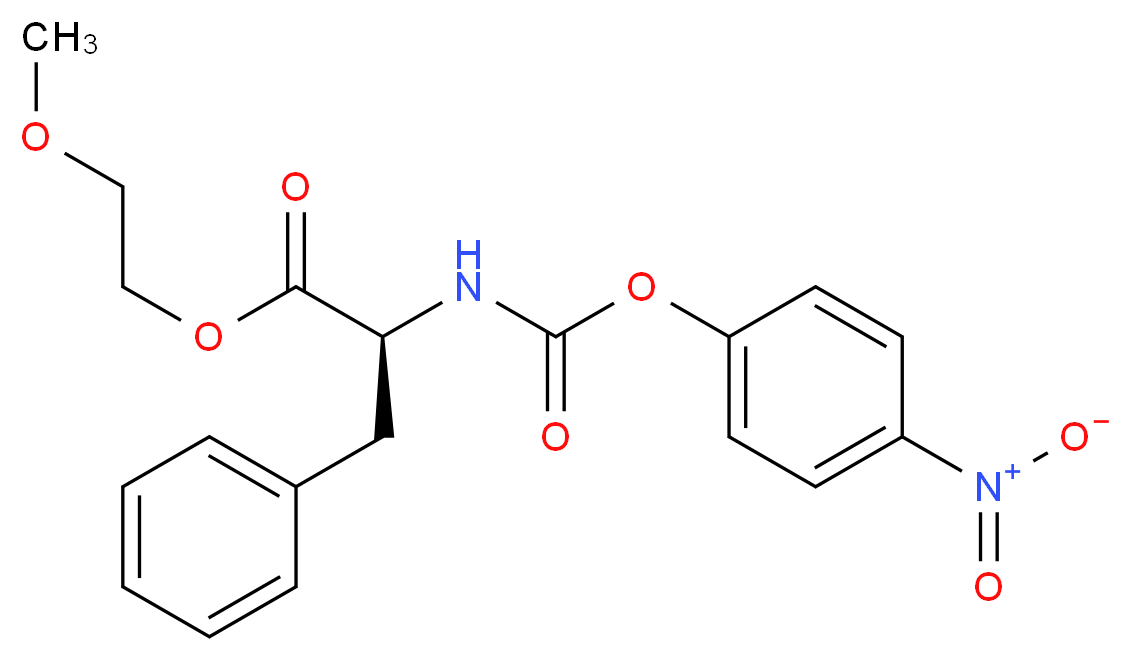 2-methoxyethyl (2S)-2-[(4-nitrophenoxycarbonyl)amino]-3-phenylpropanoate_分子结构_CAS_328406-65-1