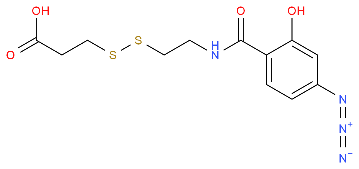 3-({2-[(4-azido-2-hydroxyphenyl)formamido]ethyl}disulfanyl)propanoic acid_分子结构_CAS_107426-70-0