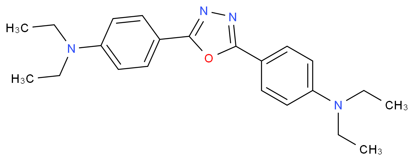 4-{5-[4-(diethylamino)phenyl]-1,3,4-oxadiazol-2-yl}-N,N-diethylaniline_分子结构_CAS_1679-98-7