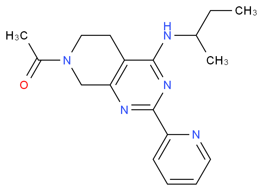7-acetyl-N-(sec-butyl)-2-pyridin-2-yl-5,6,7,8-tetrahydropyrido[3,4-d]pyrimidin-4-amine_分子结构_CAS_)