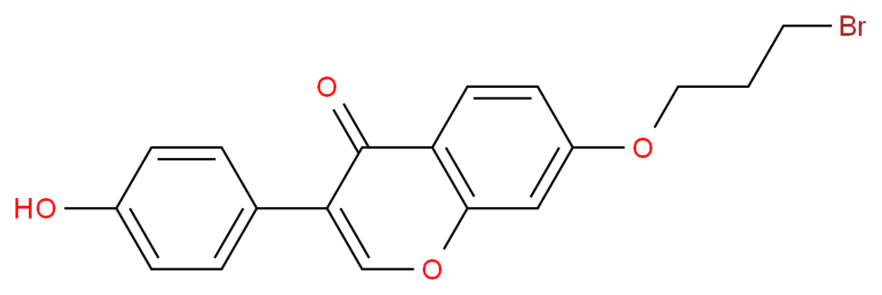 7-(3-bromopropoxy)-3-(4-hydroxyphenyl)-4H-chromen-4-one_分子结构_CAS_309252-38-8