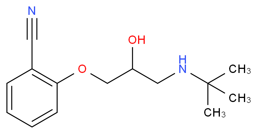 2-[3-(tert-butylamino)-2-hydroxypropoxy]benzonitrile_分子结构_CAS_34915-68-9