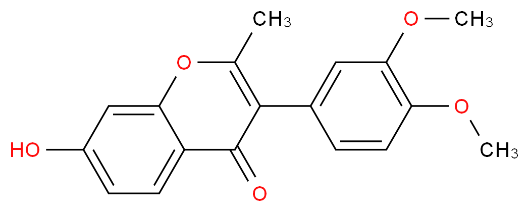 3-(3,4-Dimethoxy-phenyl)-7-hydroxy-2-methyl-chromen-4-one_分子结构_CAS_54528-39-1)