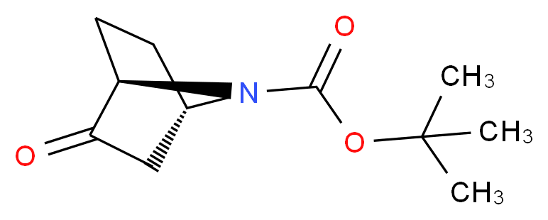 tert-butyl (1R,4S)-2-oxo-7-azabicyclo[2.2.1]heptane-7-carboxylate_分子结构_CAS_163513-98-2