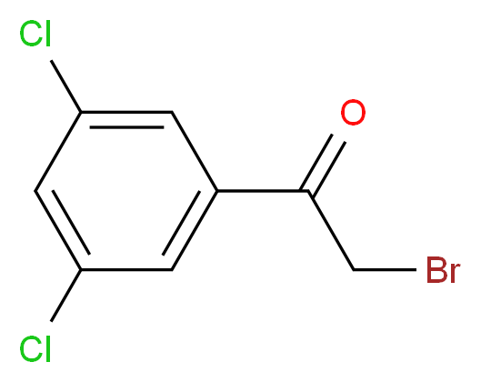 2-bromo-1-(3,5-dichlorophenyl)ethan-1-one_分子结构_CAS_53631-13-3