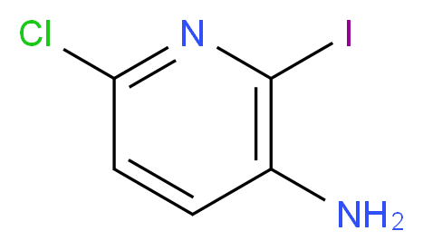 6-Chloro-2-iodopyridin-3-amine_分子结构_CAS_400777-06-2)