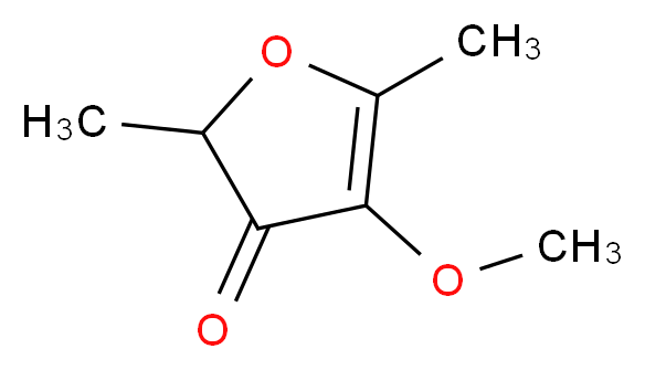 2,5-二甲基-4-甲氧基-3(2H)-呋喃酮_分子结构_CAS_4077-47-8)