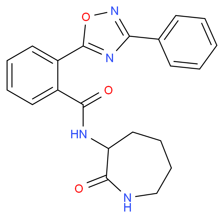 N-(2-oxo-3-azepanyl)-2-(3-phenyl-1,2,4-oxadiazol-5-yl)benzamide_分子结构_CAS_)