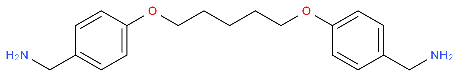 [4-({5-[4-(aminomethyl)phenoxy]pentyl}oxy)phenyl]methanamine_分子结构_CAS_224054-40-4