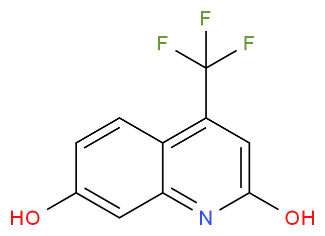 4-(trifluoromethyl)quinoline-2,7-diol_分子结构_CAS_73496-29-4