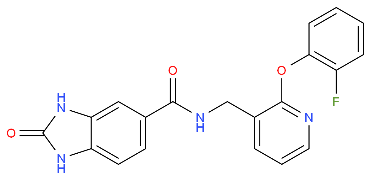 N-{[2-(2-fluorophenoxy)pyridin-3-yl]methyl}-2-oxo-2,3-dihydro-1H-benzimidazole-5-carboxamide_分子结构_CAS_)
