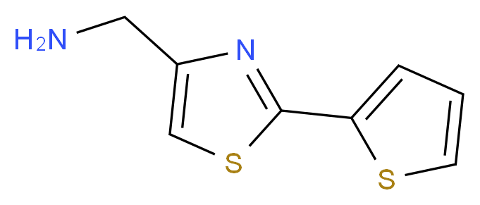 [2-(thiophen-2-yl)-1,3-thiazol-4-yl]methanamine_分子结构_CAS_321309-35-7