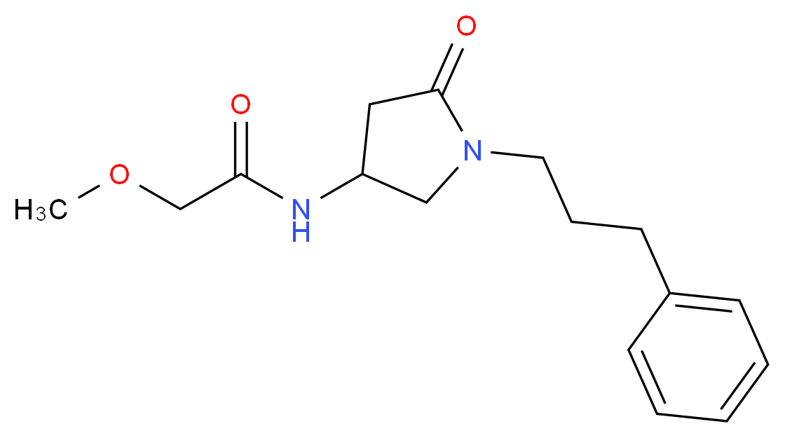 2-methoxy-N-[5-oxo-1-(3-phenylpropyl)-3-pyrrolidinyl]acetamide_分子结构_CAS_)