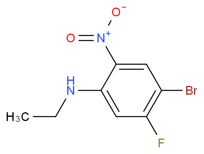 4-Bromo-N-ethyl-5-fluoro-2-nitroaniline_分子结构_CAS_1261901-27-2)