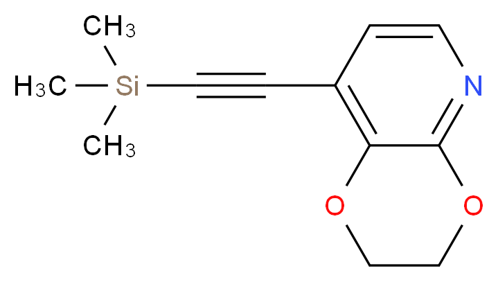 8-[2-(trimethylsilyl)ethynyl]-2H,3H-[1,4]dioxino[2,3-b]pyridine_分子结构_CAS_1246088-47-0