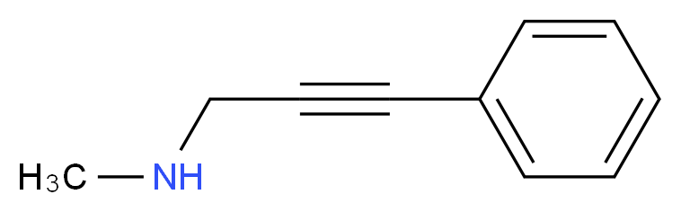 methyl(3-phenylprop-2-yn-1-yl)amine_分子结构_CAS_34706-60-0