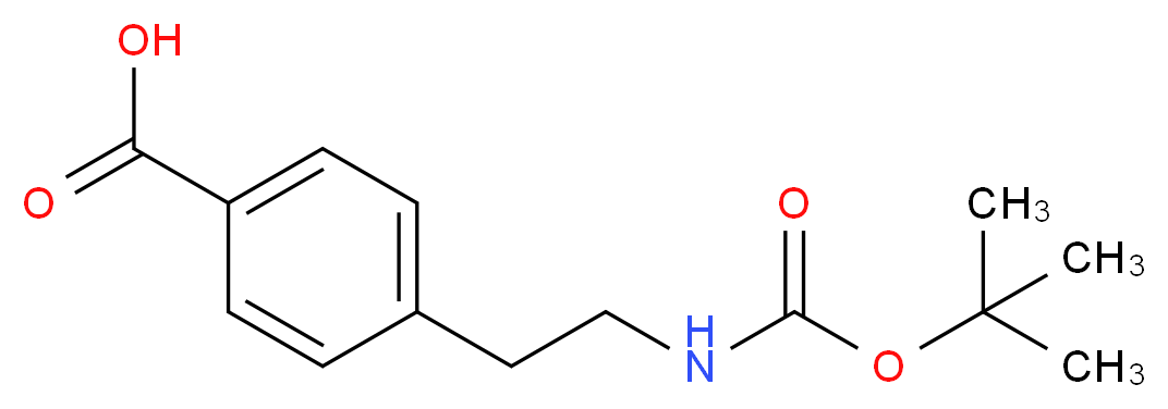 4-(2-{[(tert-Butoxy)carbonyl]amino}ethyl)-benzoic acid_分子结构_CAS_1199-69-5)