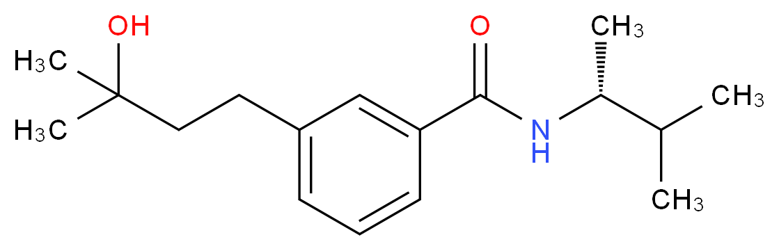 N-[(1R)-1,2-dimethylpropyl]-3-(3-hydroxy-3-methylbutyl)benzamide_分子结构_CAS_)