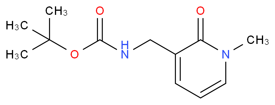 tert-butyl N-[(1-methyl-2-oxo-1,2-dihydropyridin-3-yl)methyl]carbamate_分子结构_CAS_1234616-68-2