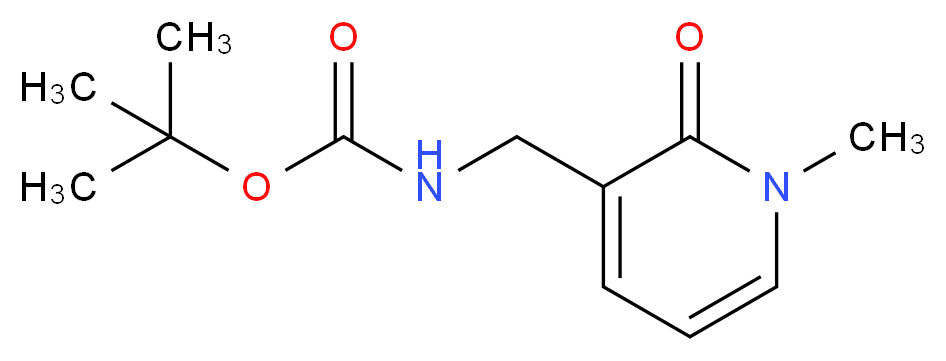 tert-Butyl N-[(1-methyl-2-oxo-3-pyridyl)methyl]carbamate_分子结构_CAS_1234616-68-2)