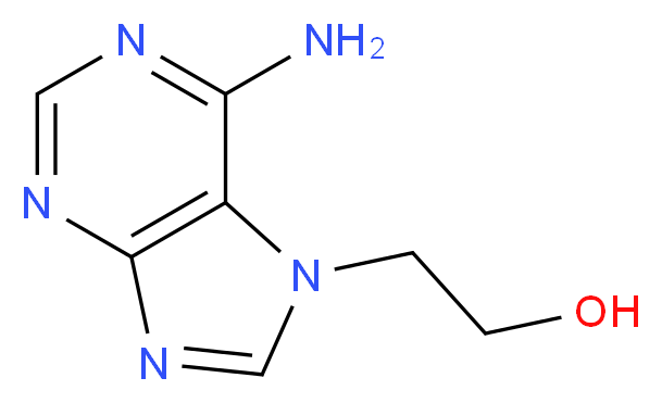 2-(6-amino-7H-purin-7-yl)ethan-1-ol_分子结构_CAS_126595-74-2