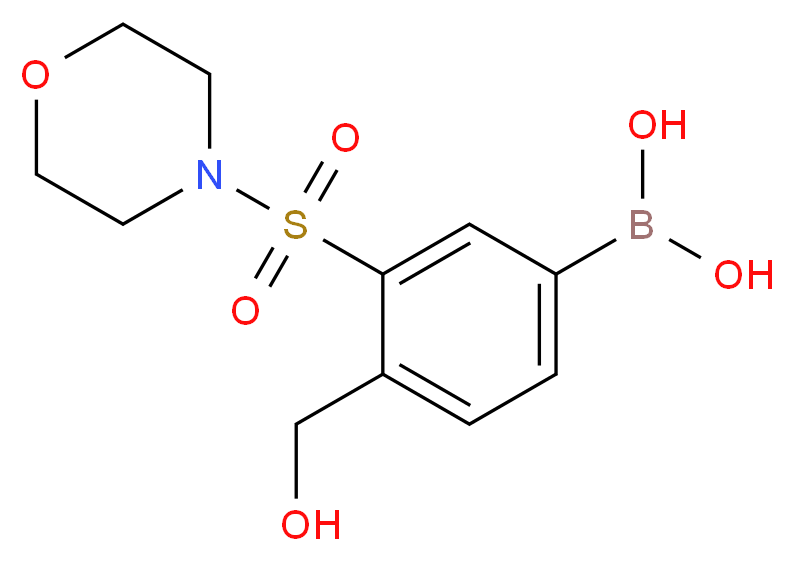 [4-(hydroxymethyl)-3-(morpholine-4-sulfonyl)phenyl]boronic acid_分子结构_CAS_871333-02-7