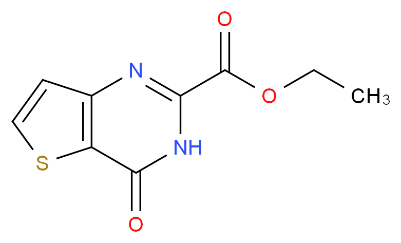 Ethyl 4-oxo-3,4-dihydrothieno[3,2-d]pyrimidine-2-carboxylate_分子结构_CAS_319442-19-8)