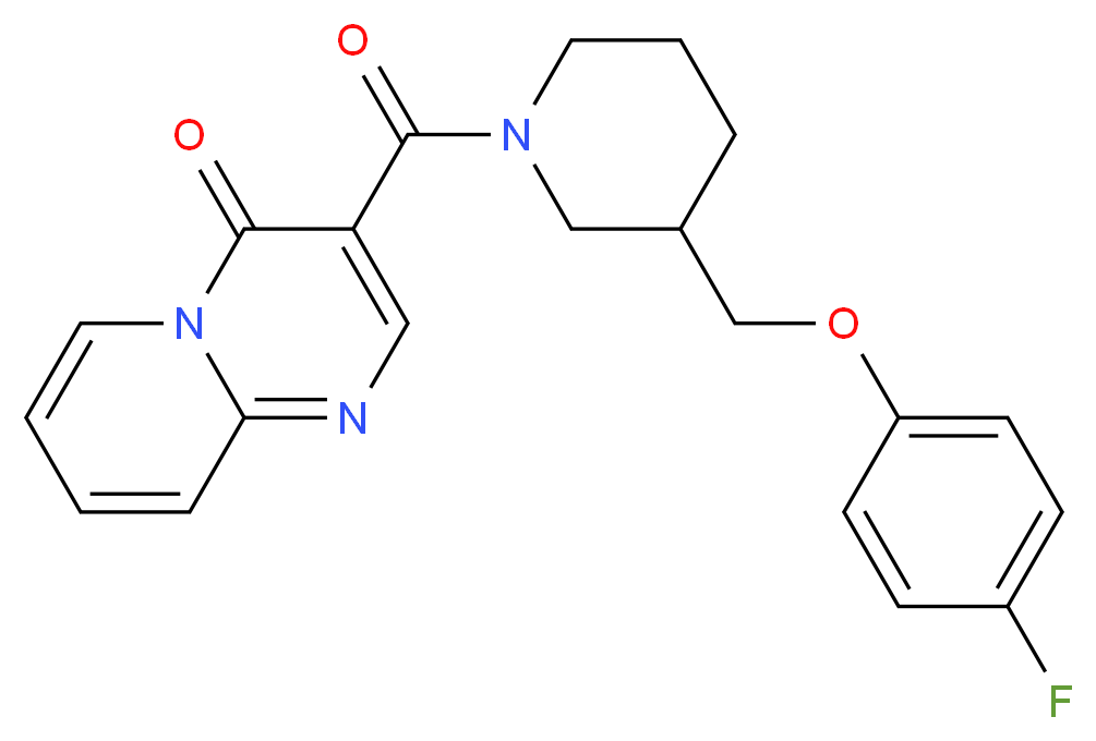 3-({3-[(4-fluorophenoxy)methyl]-1-piperidinyl}carbonyl)-4H-pyrido[1,2-a]pyrimidin-4-one_分子结构_CAS_)