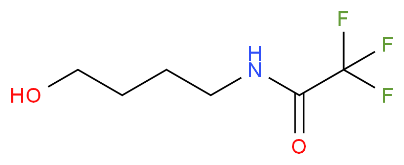 2,2,2-trifluoro-N-(4-hydroxybutyl)acetamide_分子结构_CAS_128238-43-7