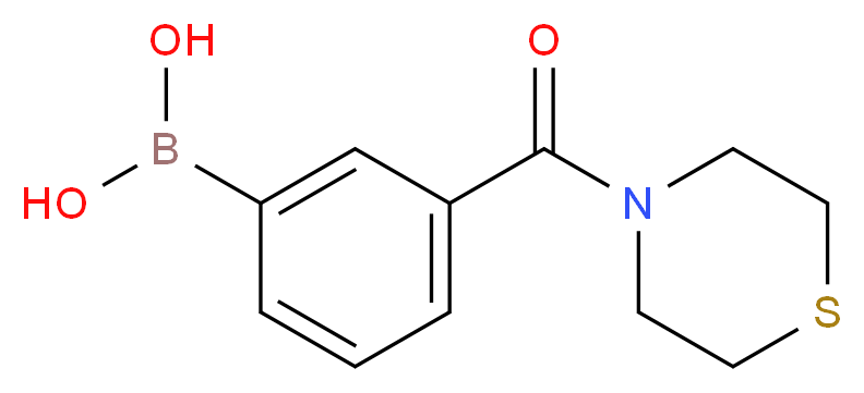 (3-(Thiomorpholine-4-carbonyl)phenyl)boronic acid_分子结构_CAS_850567-37-2)