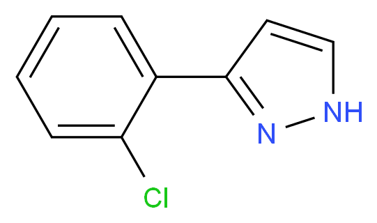 3-(2-Chlorophenyl)-1H-pyrazole_分子结构_CAS_59843-55-9)